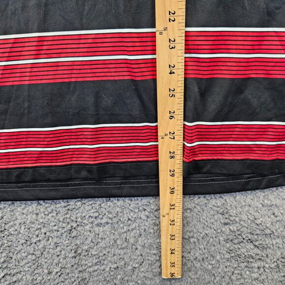 Peble Beach Polo Shirt Mens Size Large Black Red Striped Short Sleeve - Picture 4 of 8